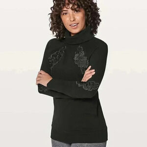 Lululemon Embroidered To You Tunic black pullover long  sleeve pullover hoodie 4